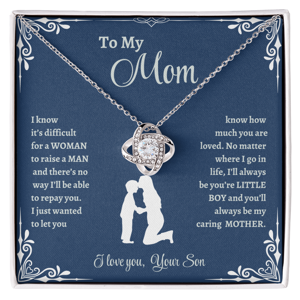 To My Mom I Love Knot Necklace