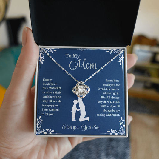 To My Mom I Love Knot Necklace