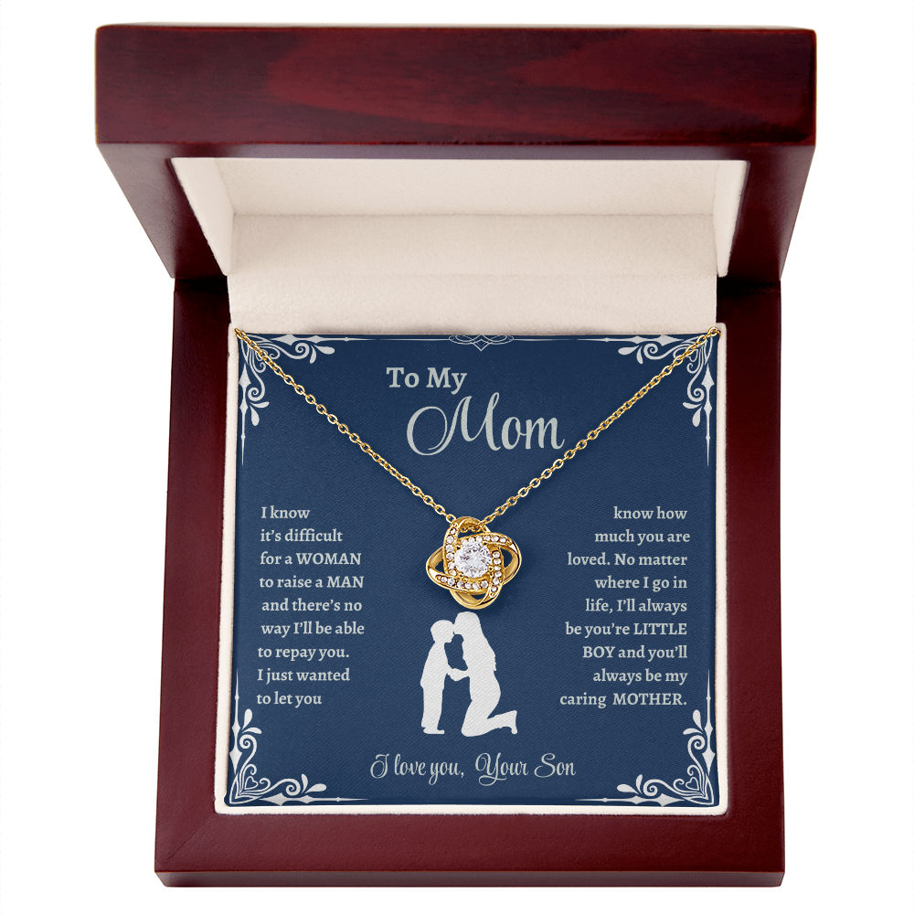To My Mom I Love Knot Necklace