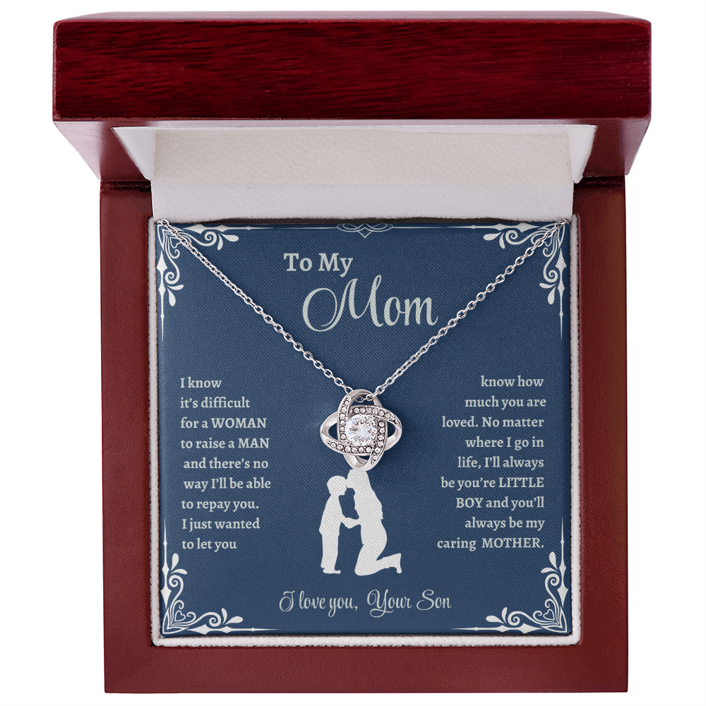 To My Mom I Love Knot Necklace