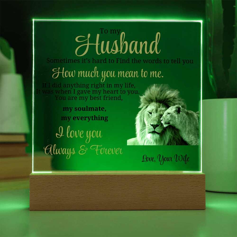 To My Husband - Soulmate Acrylic Plaque Gift