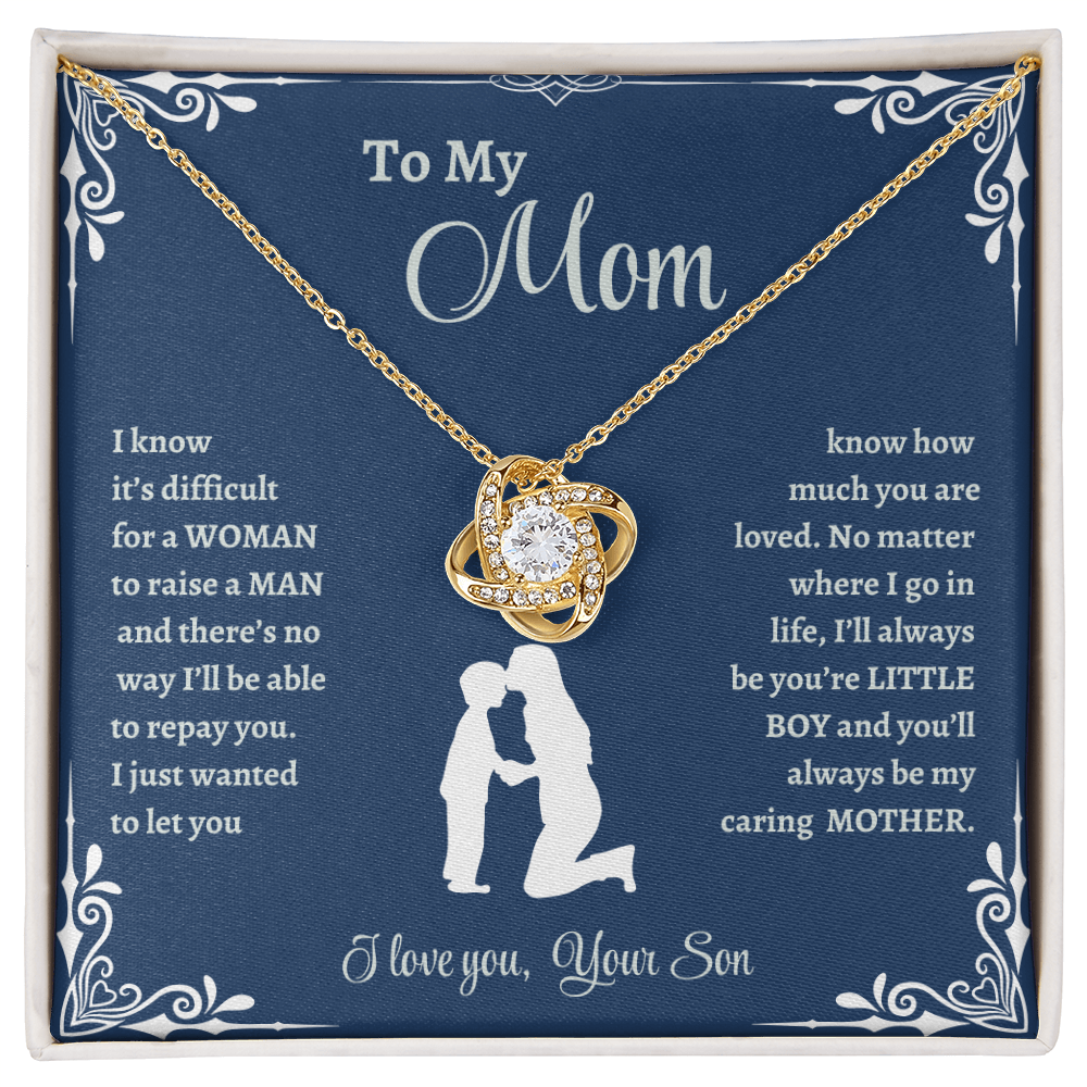 To My Mom I Love Knot Necklace