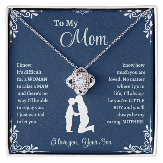 To My Mom I Love Knot Necklace