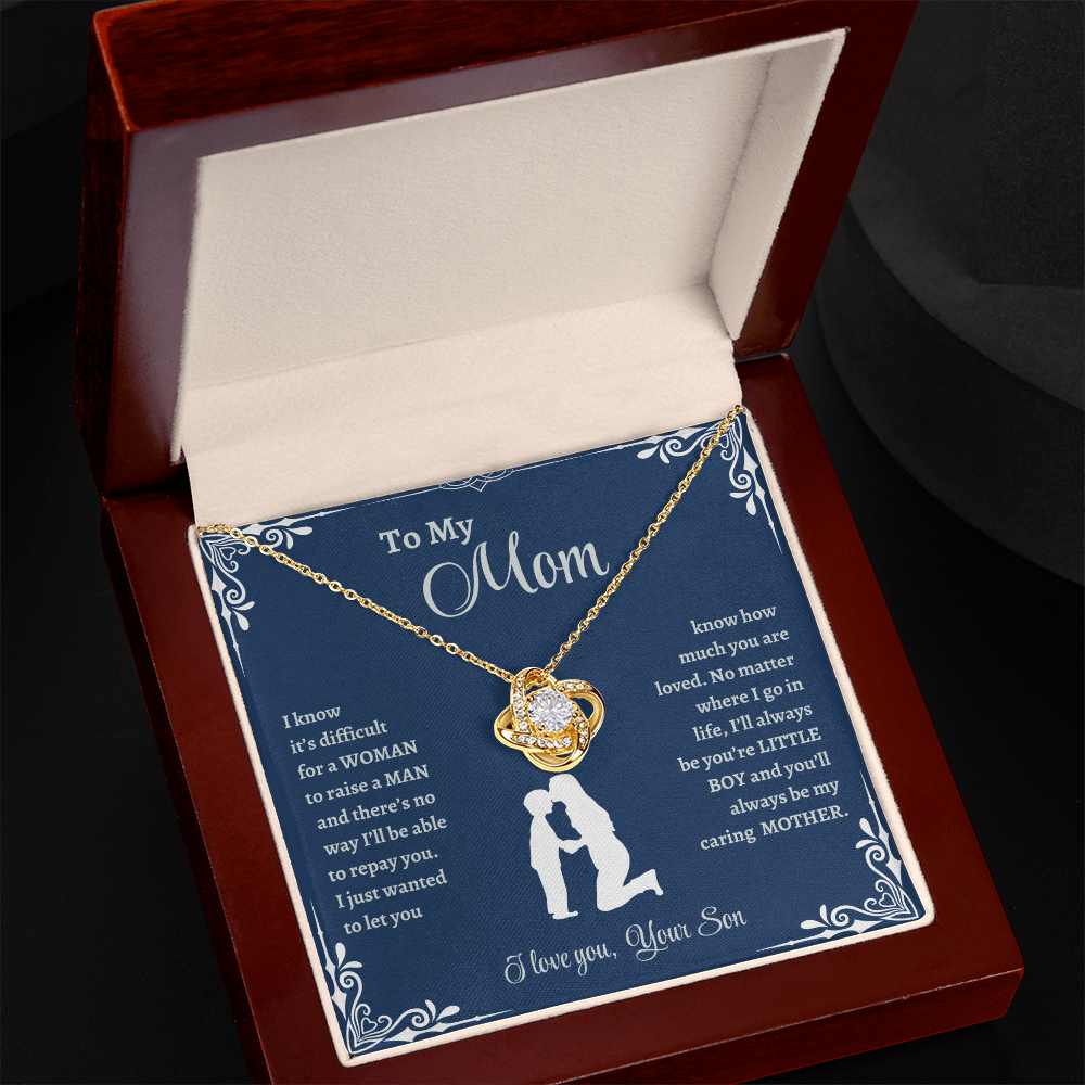To My Mom I Love Knot Necklace